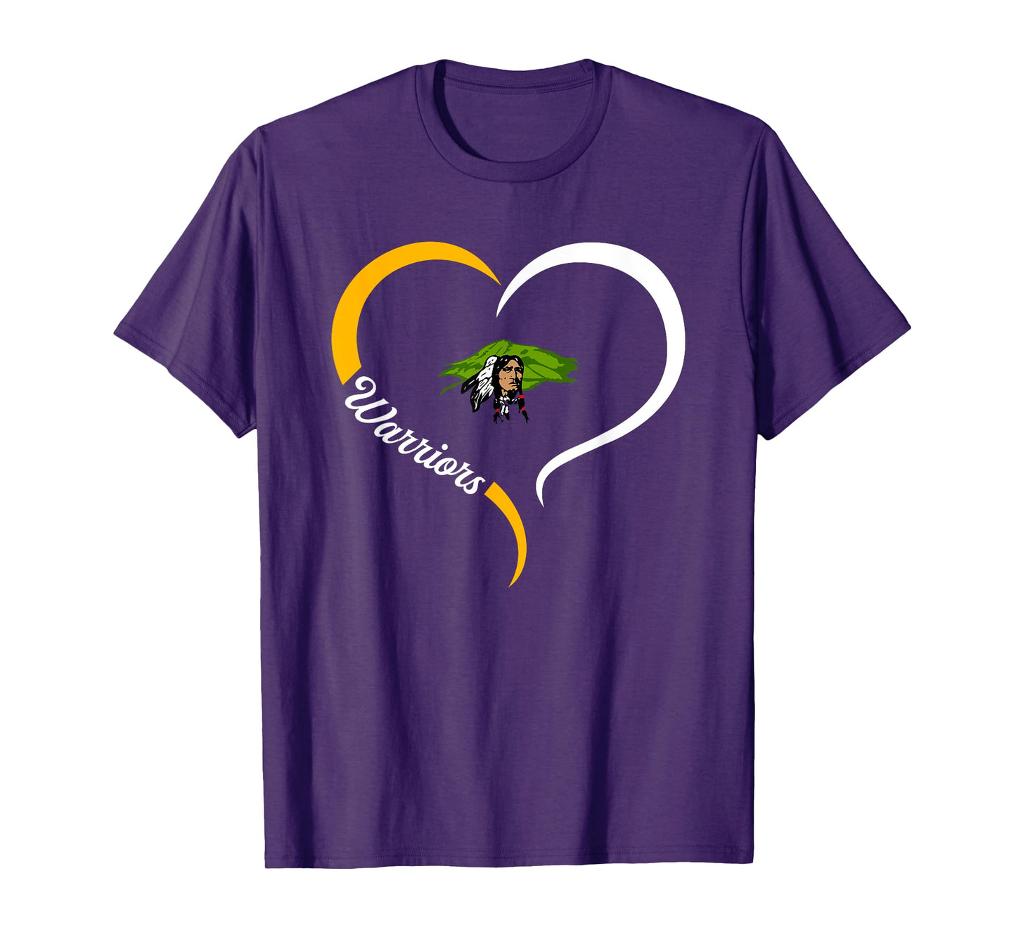 Ruidoso Warriors Logo Half Heart Slogan HS T-Shirt