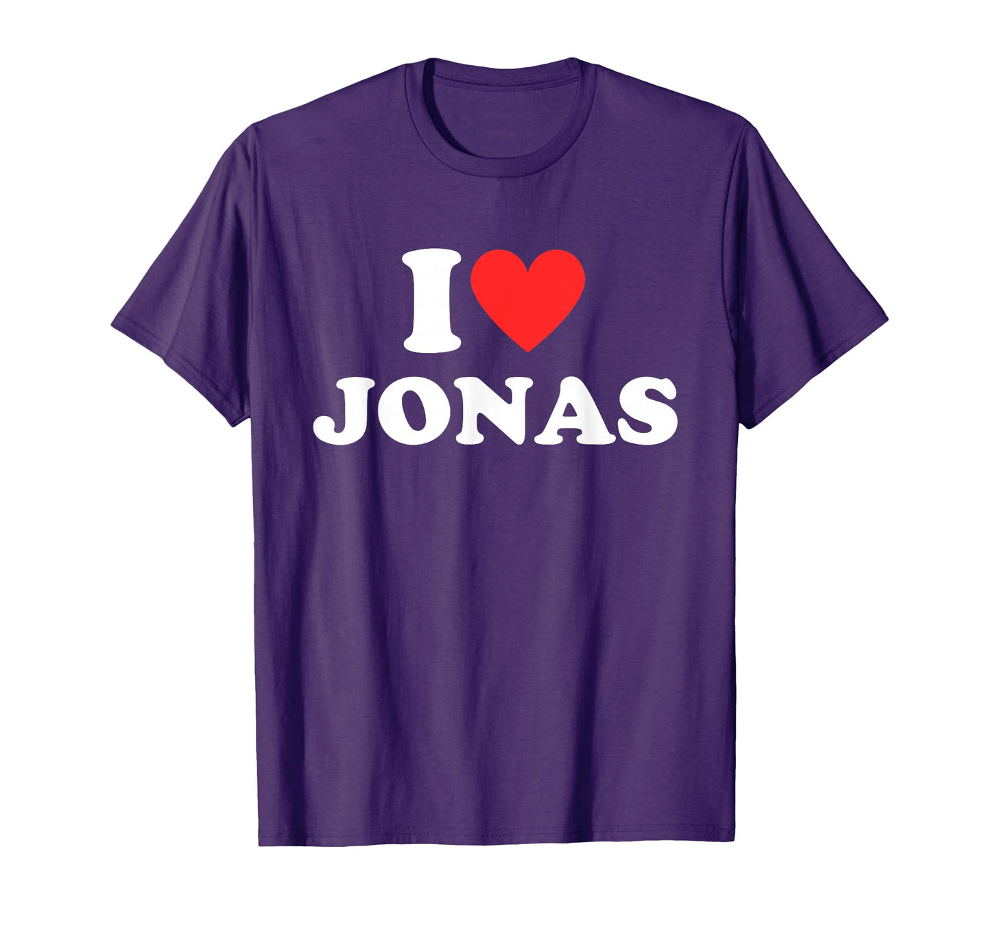 I Heart (Love) Jonas Personalized First Name Jonas Groovy T-Shirt