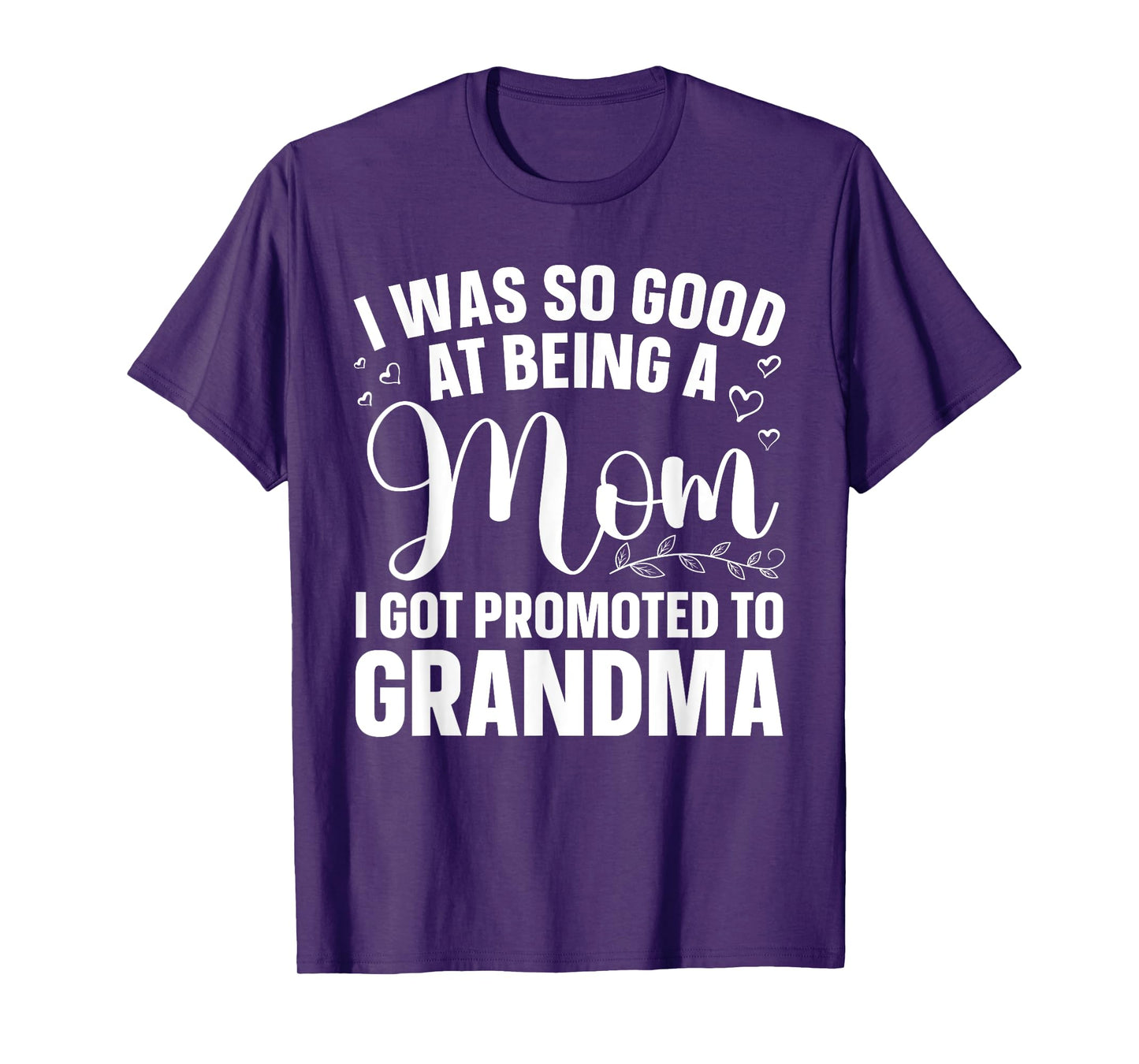 Grandma Art For Mom Women Grandmother Promoted To Grandma T-Shirt