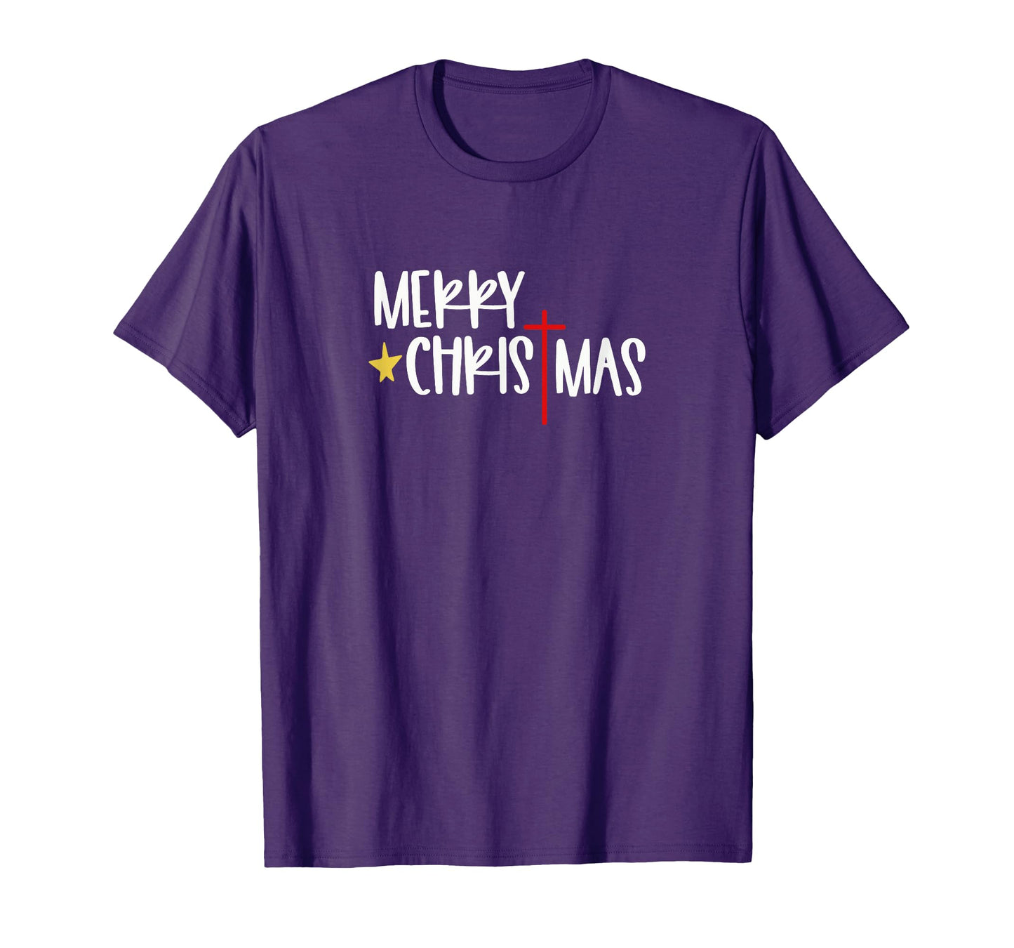 Merry Christmas Christian Cross | Religious Holiday Faith T-Shirt