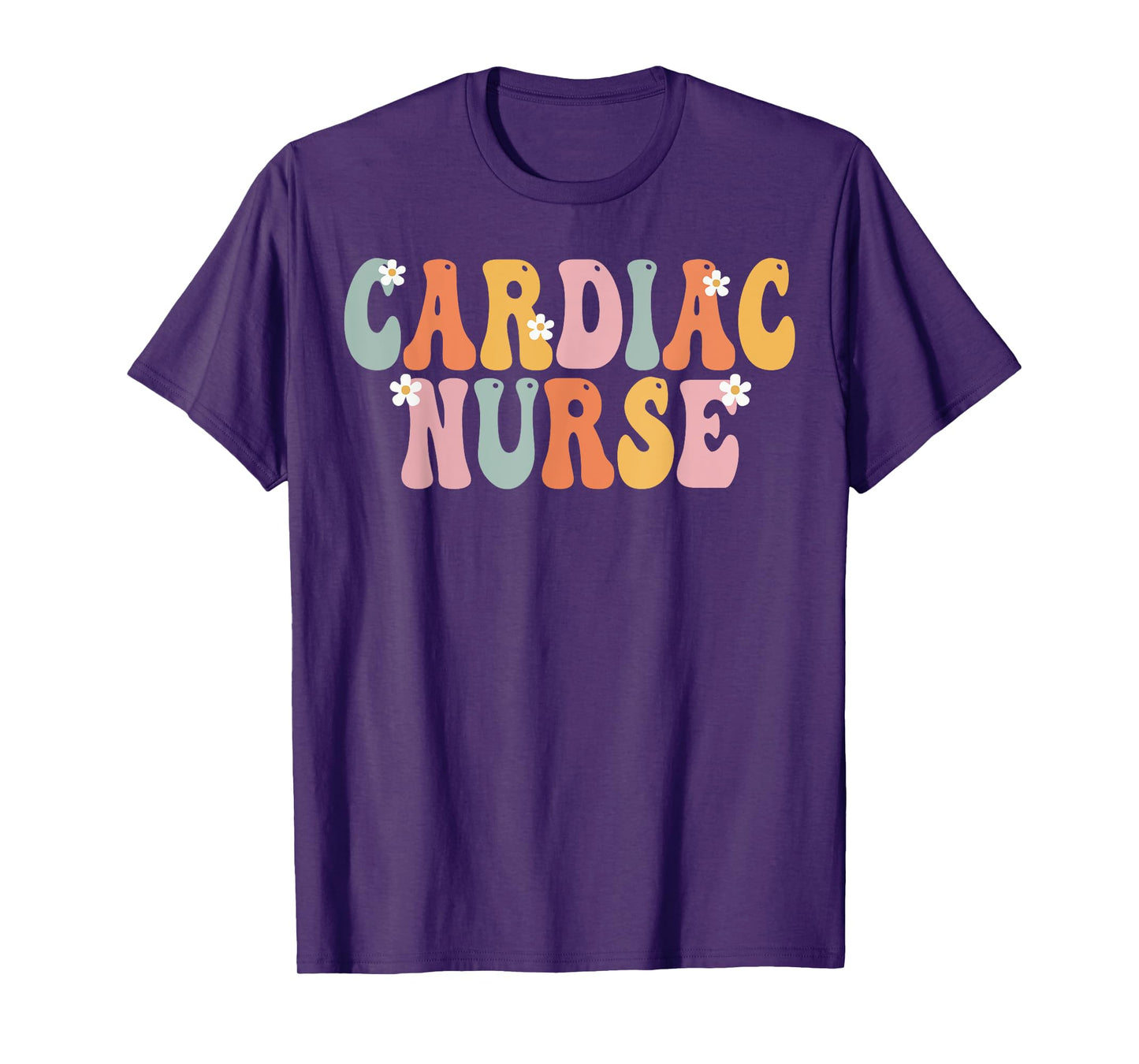 Cardiac Nurse Week Groovy Appreciation Day For Women Work T-Shirt