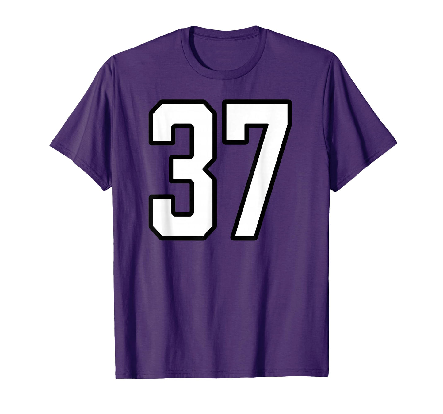White and Black Sports Number 37 Jersey Uniform Player T-Shirt