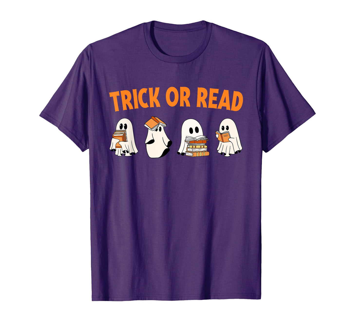Trick or Read Halloween Ghost Reading Book Lover Halloween T-Shirt