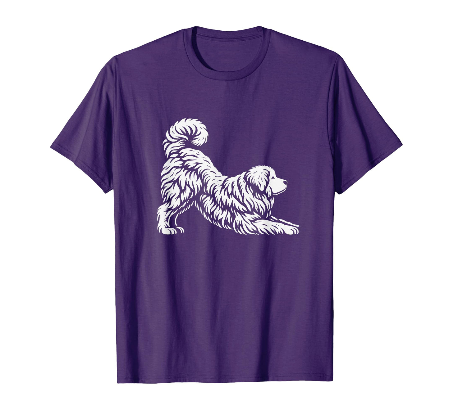 Great Pyrenees Dog Yoga Pose Graphic Design T-Shirt