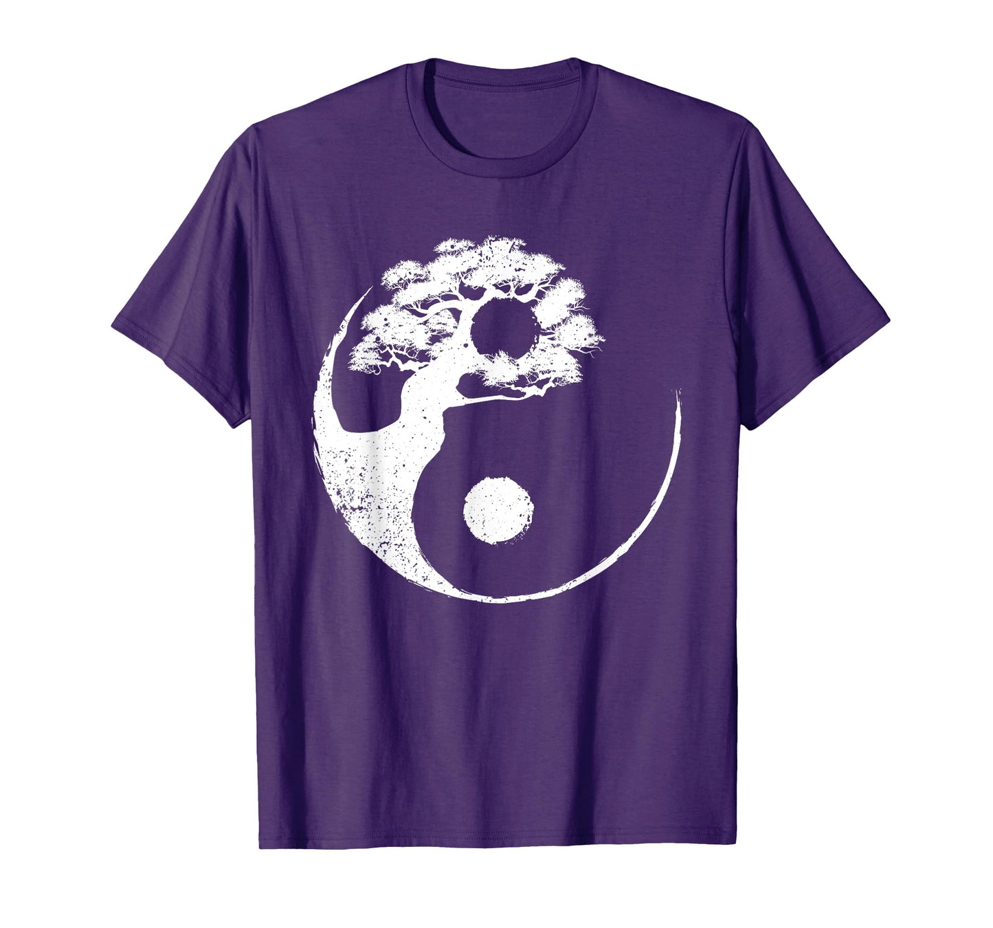 Cute Yin Yang Design Buddhist Men Women Bonsai Tree Lovers T-Shirt