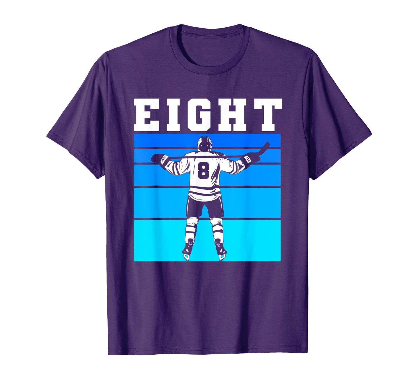 Hockey Boy 8th Birthday Eight Ice Hockey Birthday Party T-Shirt