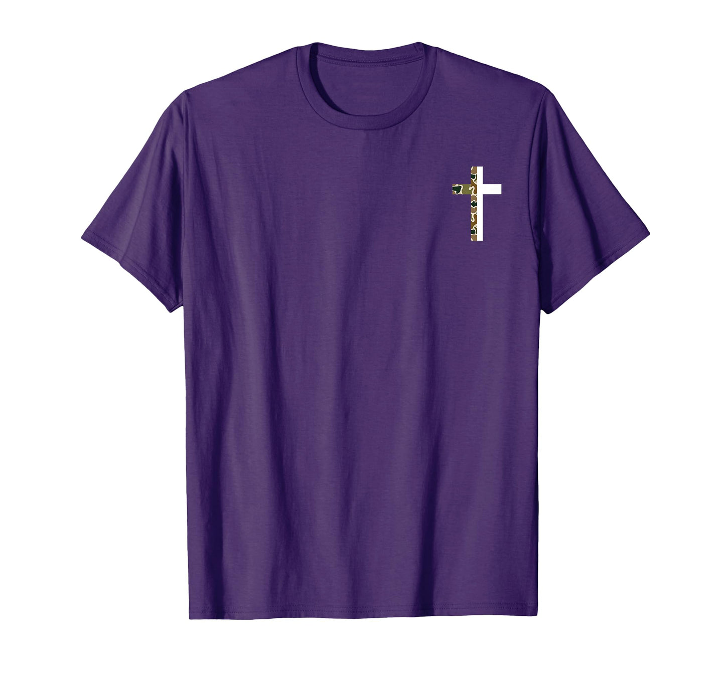 Jesus Saved My Life Camo Christian Cross God Faith (2 Side) T-Shirt