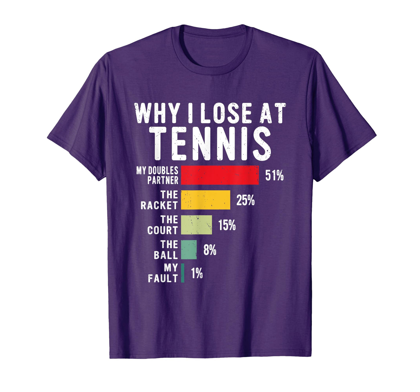 Why I Lose At Tennis Humor Tennis Player Lover Quote T-Shirt