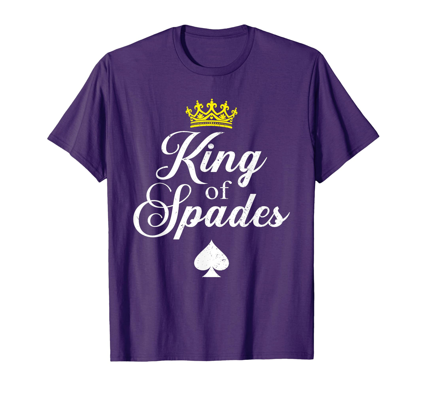 Cool King Of Spades Art For Men Dad Card Game Spades Player T-Shirt