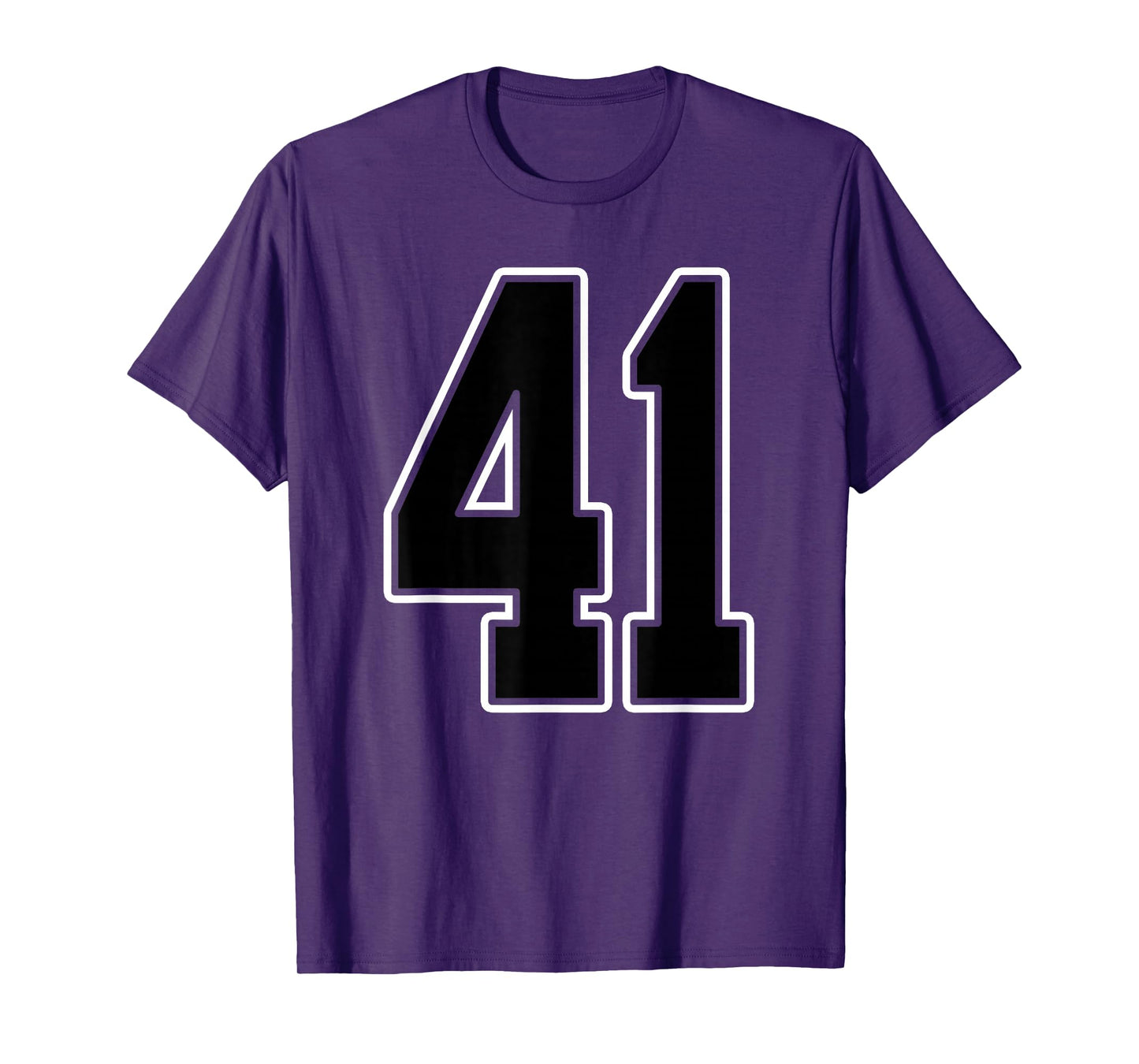 Black and White Number 41 Jersey Player Uniform #41 Fan T-Shirt