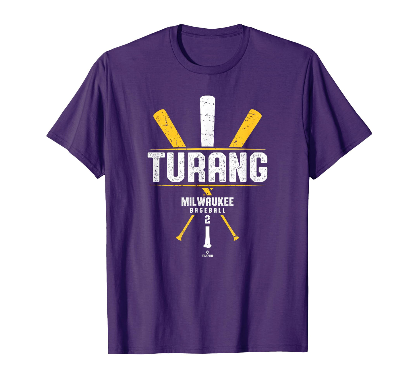 Vintage Baseball Bat Gameday Brice Turang Milwaukee Baseball T-Shirt