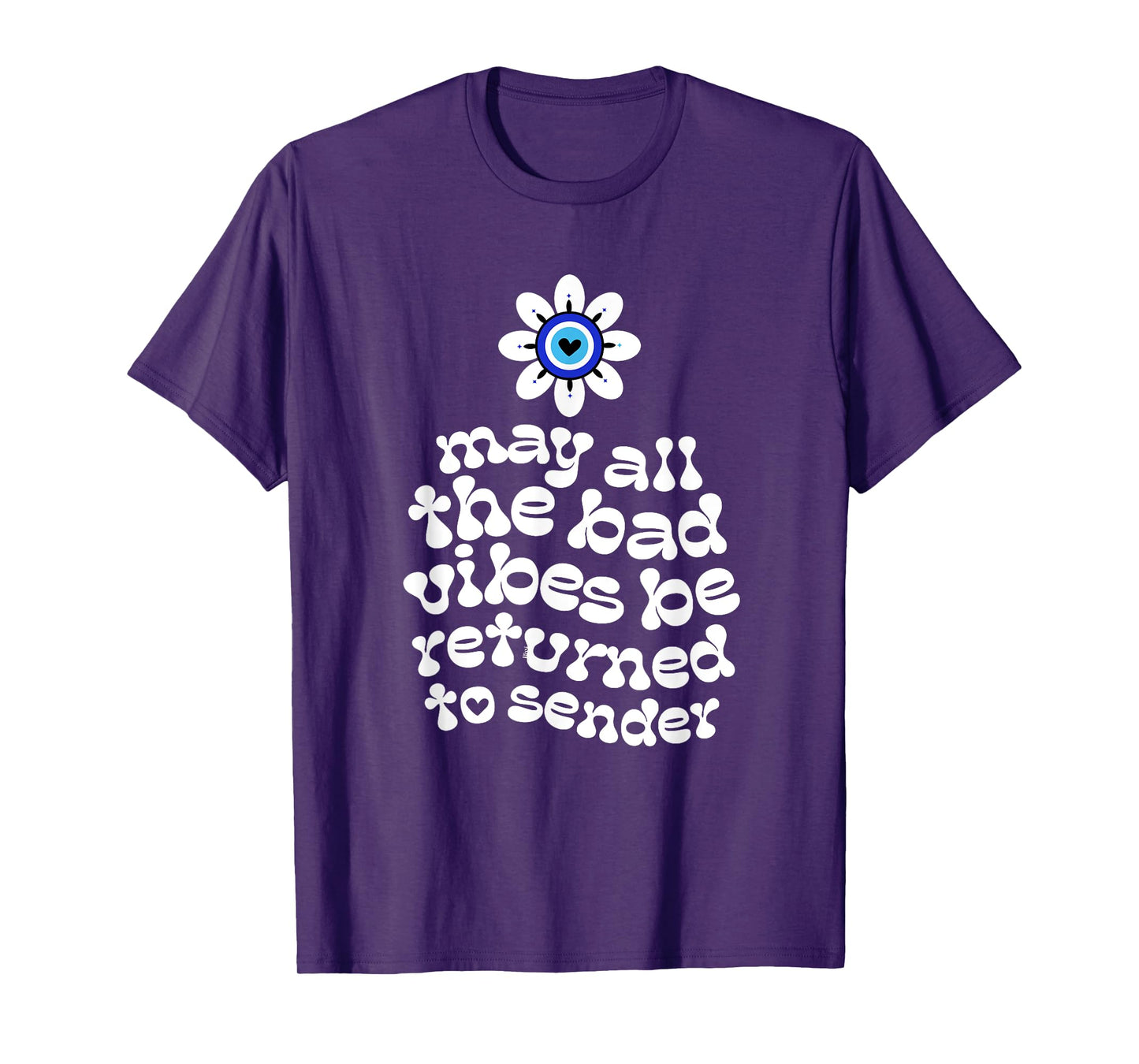 Evil Eye Flower No Bad Vibes Negative Energy Protection T-Shirt