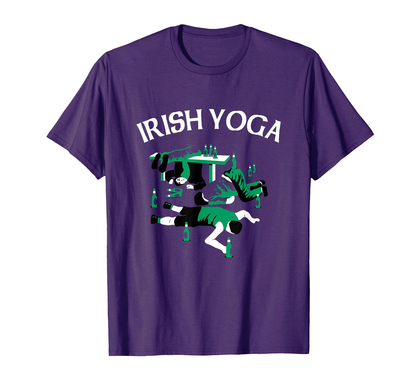 Calhoun Irish Yoga | St. Patrick's Day T-Shirt, Black, Small