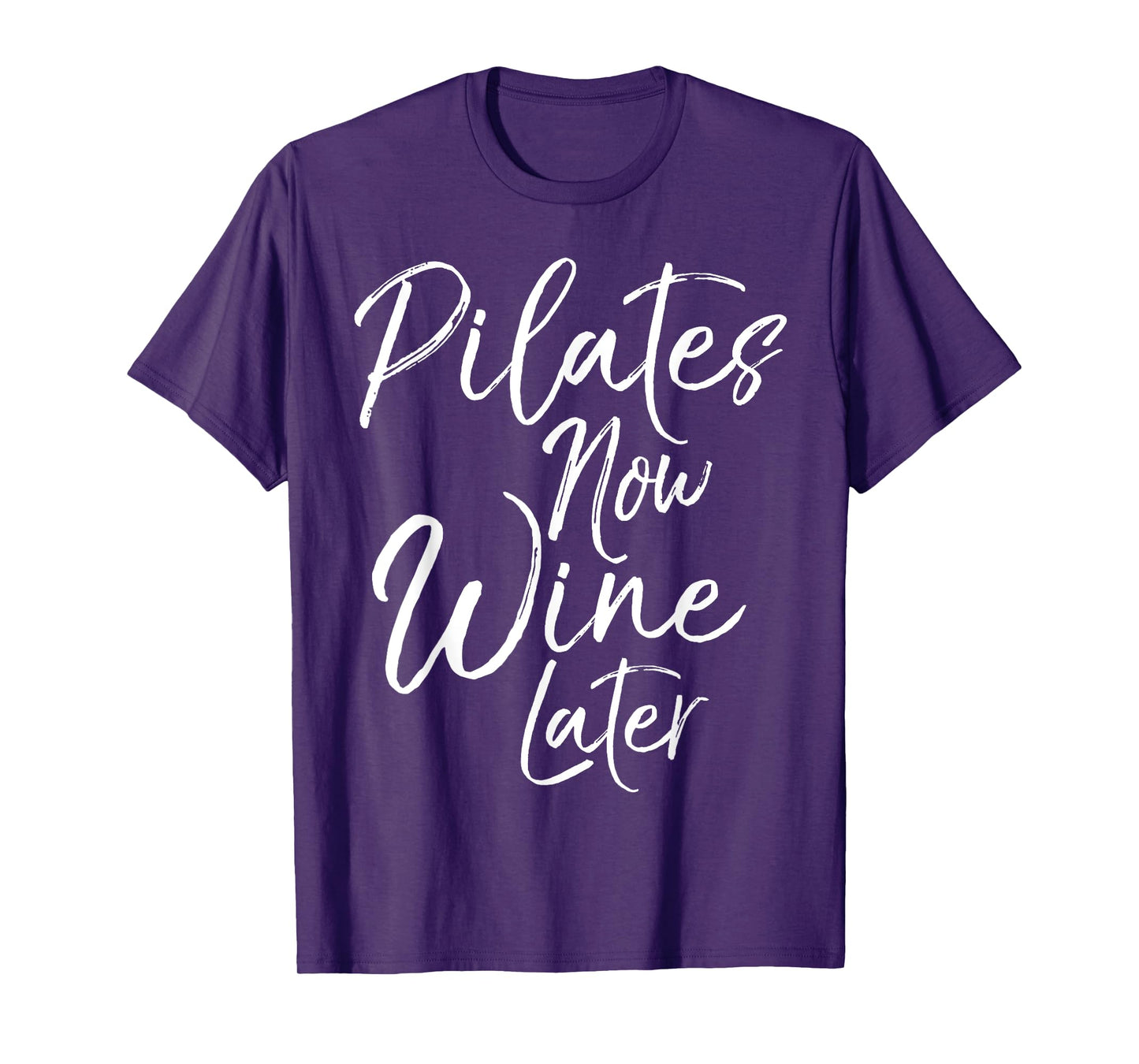 Pilates Now Wine Later Shirt for Women Cute Alcohol Yoga Tee T-Shirt