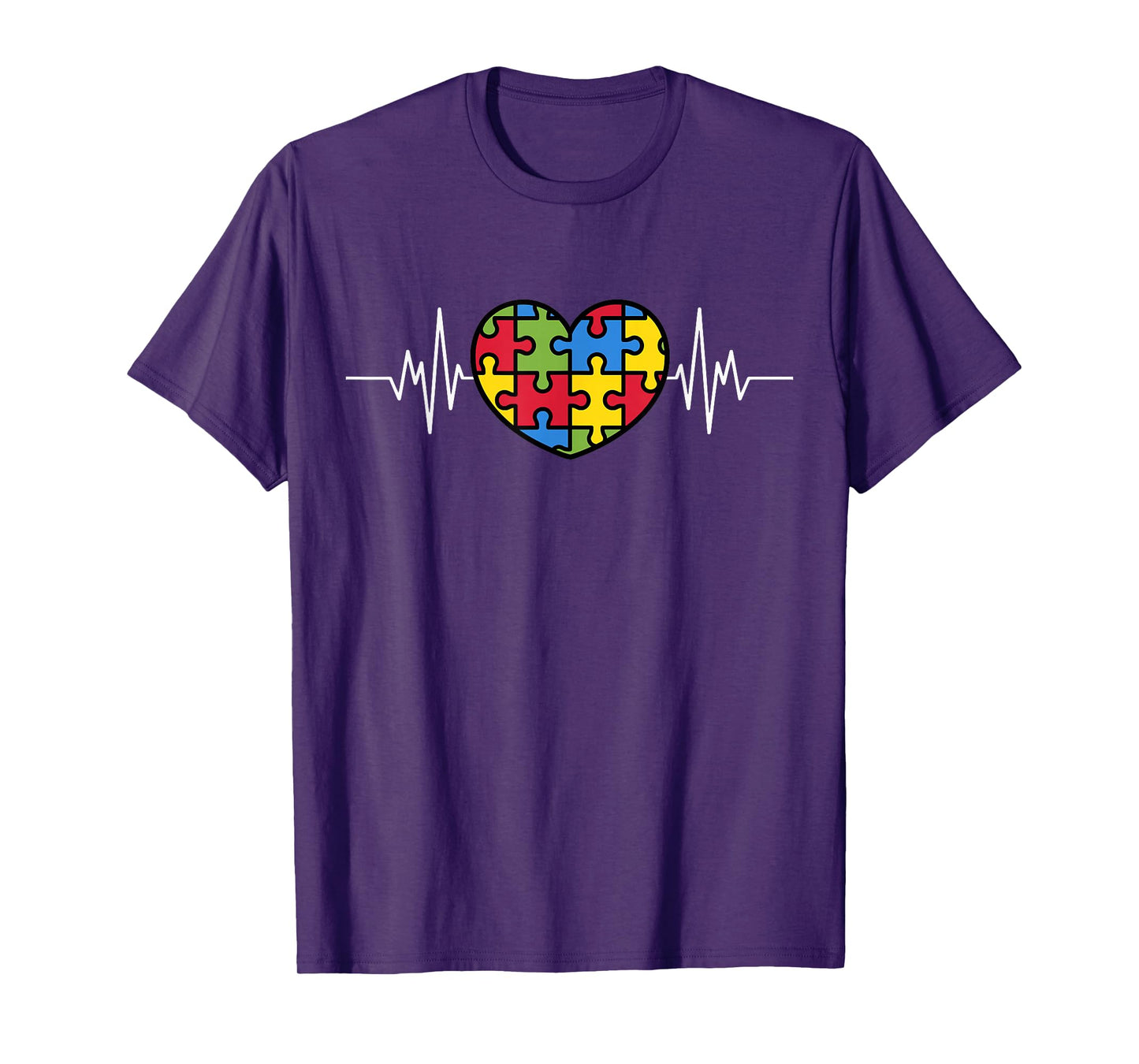 Love Heart Puzzle acceptance Men Women kids autism awareness T-Shirt