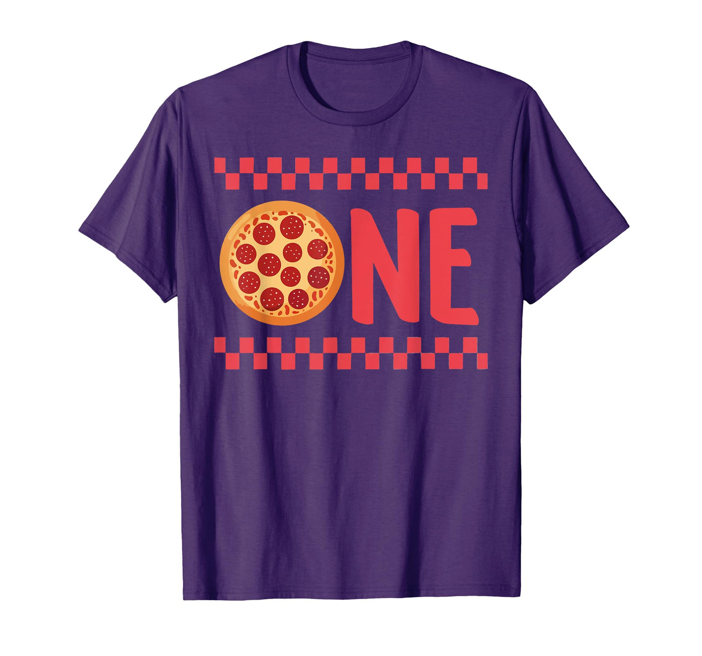 One 1st Birthday Family 1st Pizza Checkered Family Matching T-Shirt
