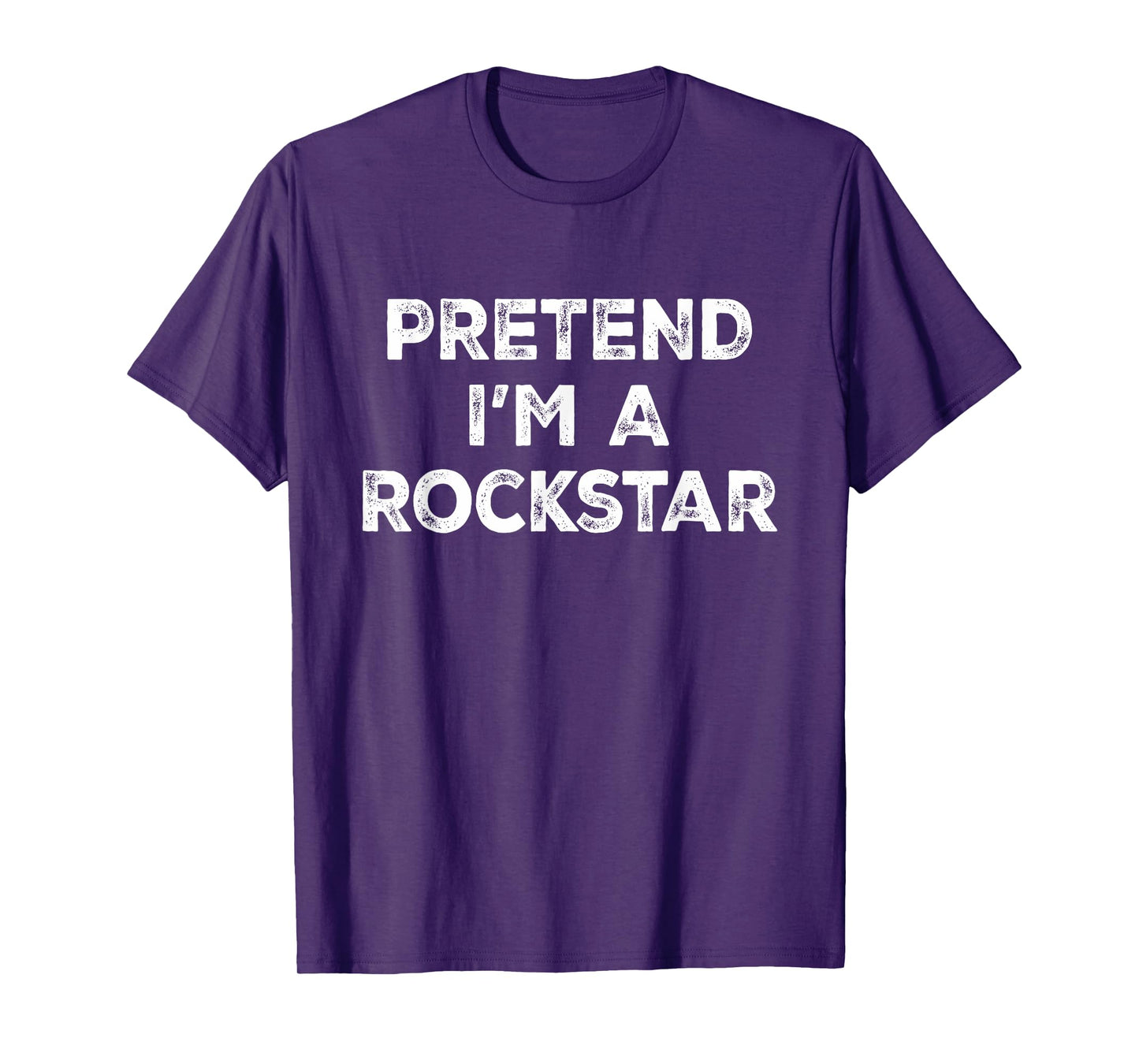 Funny Costume Party Halloween Tees by T&T Pretend I'm A Rockstar Lazy Halloween Costume T-Shirt