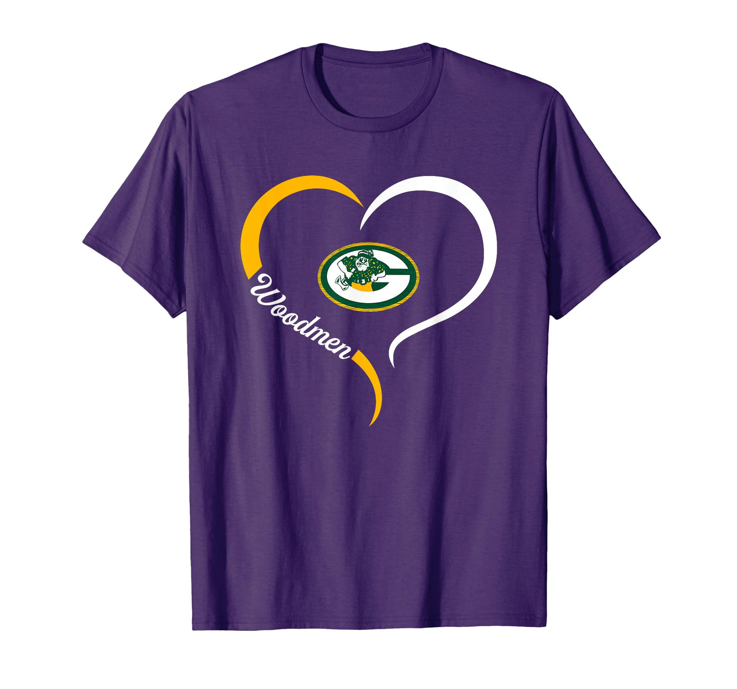Greenwood Community Woodmen Logo Half Heart Slogan HS T-Shirt