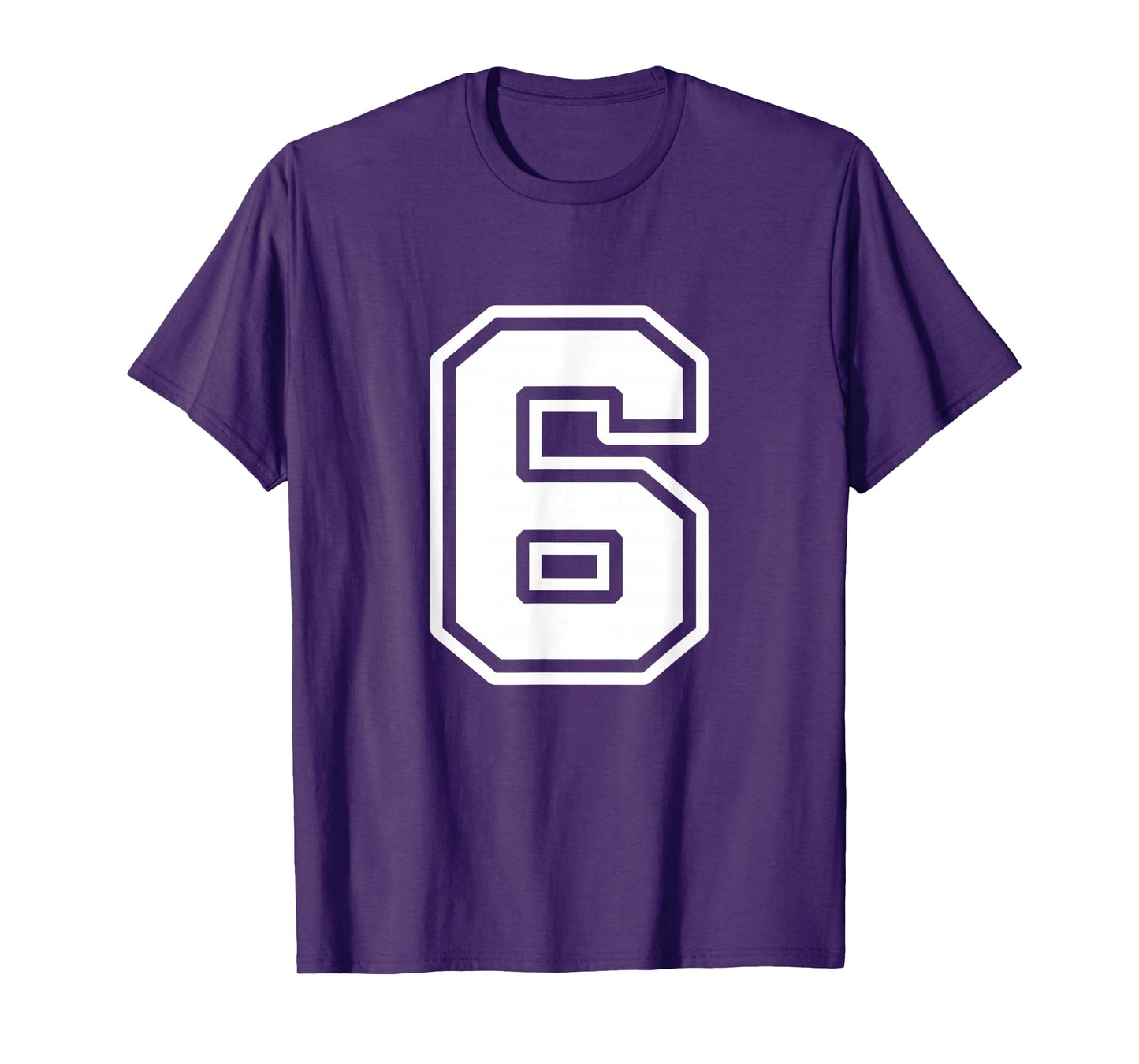 6th Birthday 6 Years Number 6 Uniform Sports Team Jersey T-Shirt