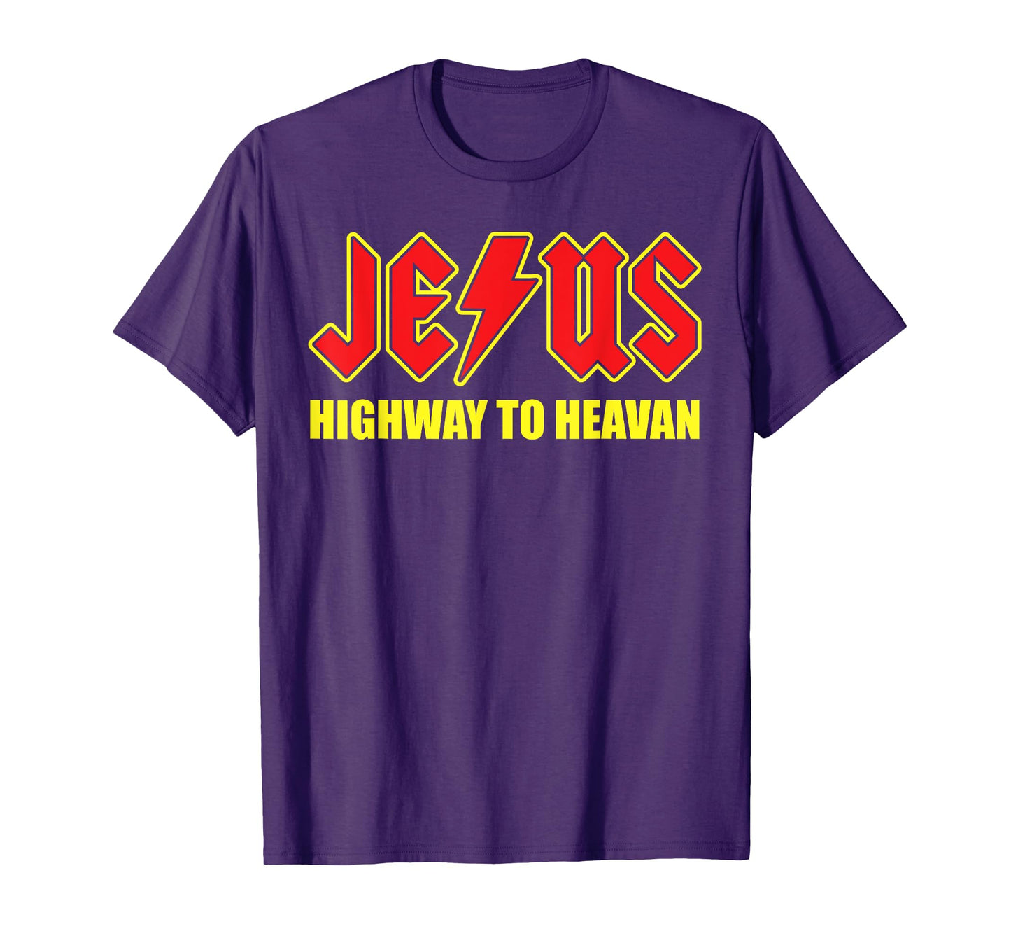 Jesus Highway To Heaven T Shirt -Superhero Jesus Christian T T-Shirt