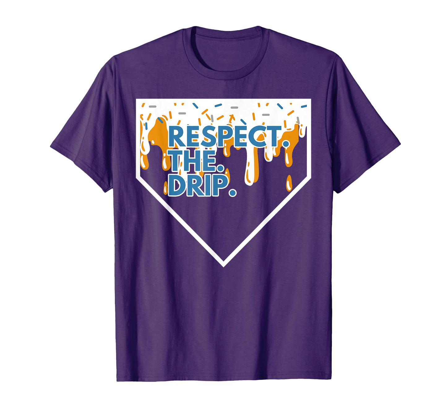 Baseball Home Plate Drip for Boys Ice Cream Spinkle T-Shirt