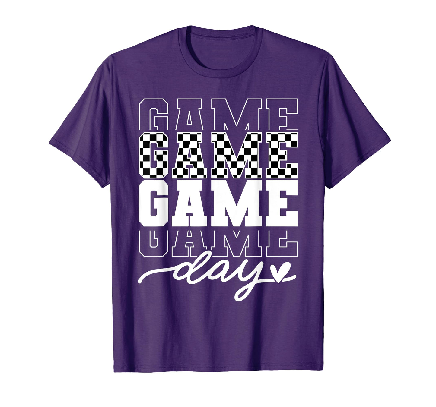 Funny Checkered Game Day Men Women Kids T-Shirt