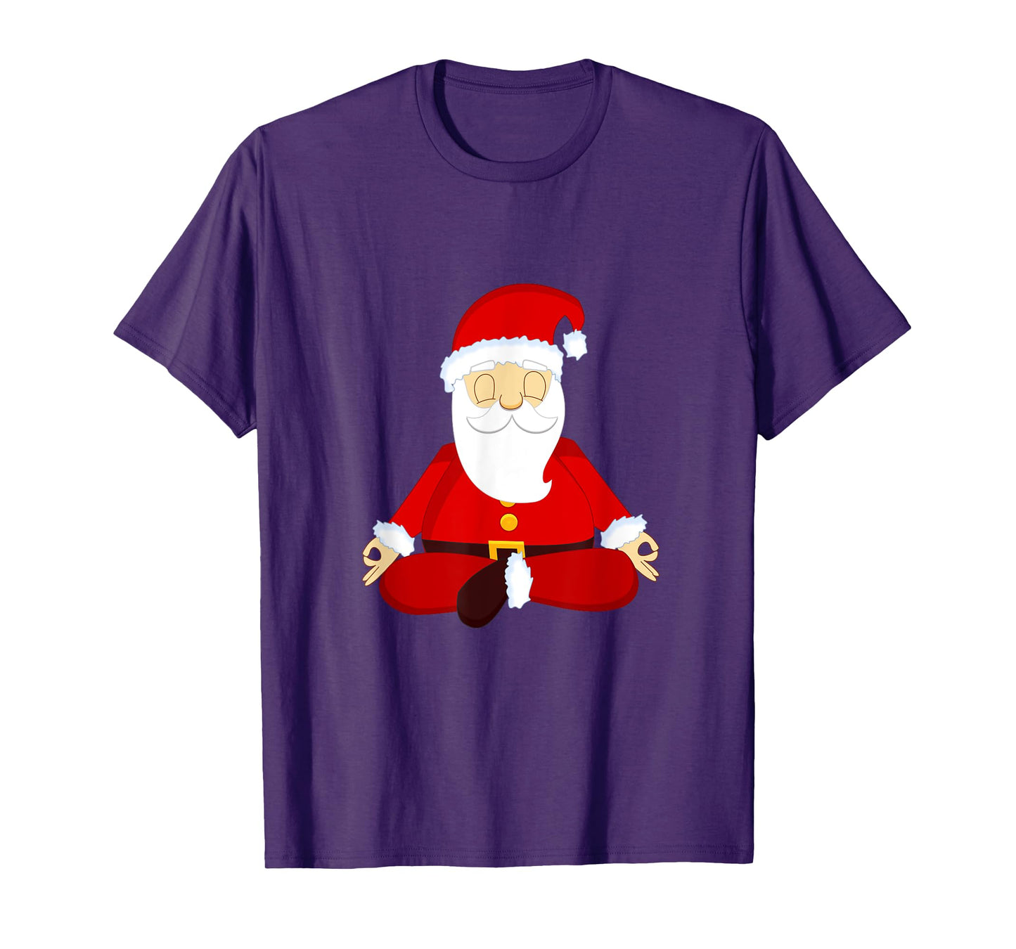 Funny Santa Claus Christmas Yoga Lotus Pose T-Shirt T-Shirt