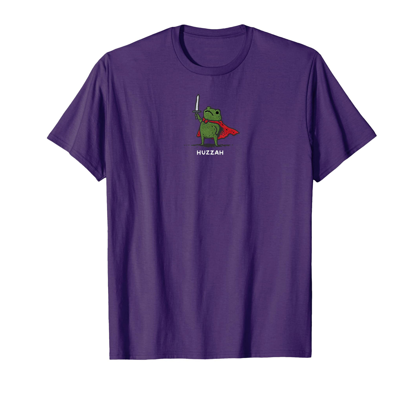 Huzzah Frog Knight Funny Sword Meme Quote T-Shirt
