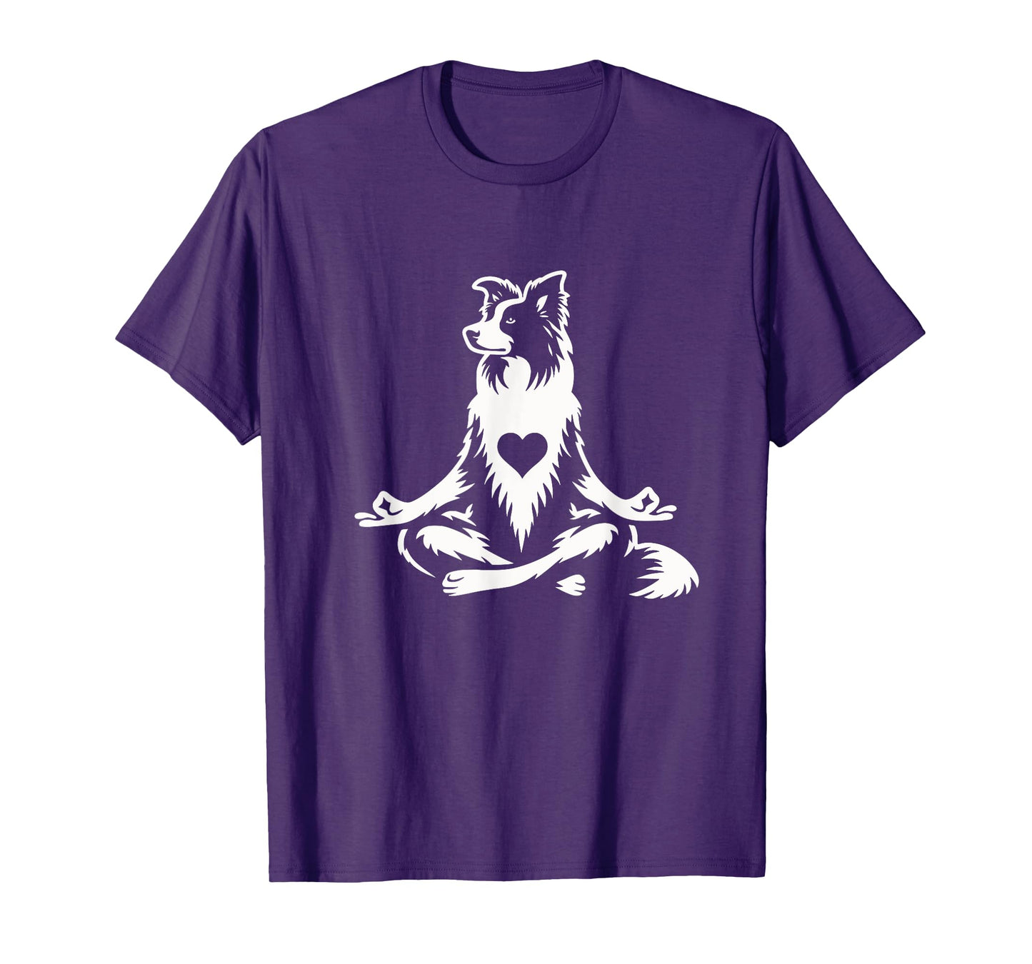 Funny Border Collie Yoga Pose Dog Graphic Design T-Shirt