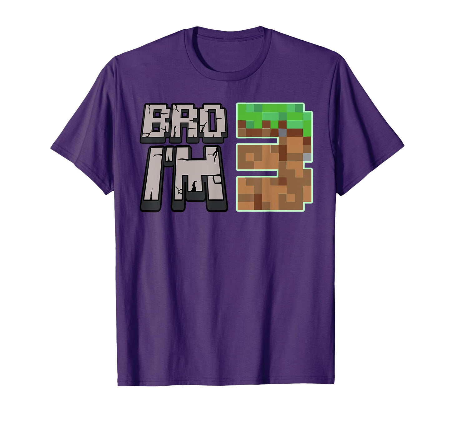 3rd Birthday Boy, Bro I'm 3 Year Old Gamer Pixel Number T-Shirt