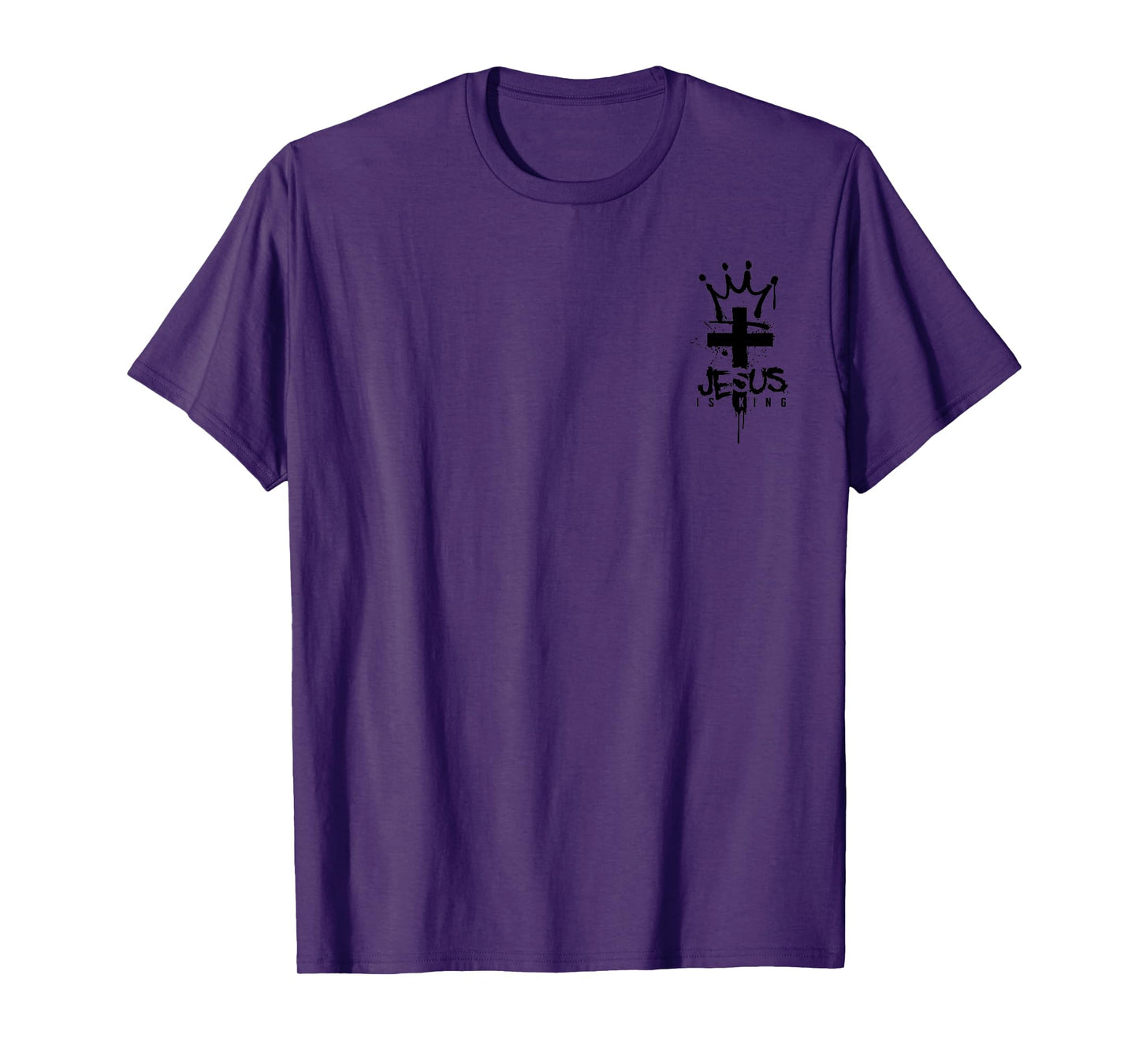 Jesus is King, Christian Cross - Front and Back T-Shirt