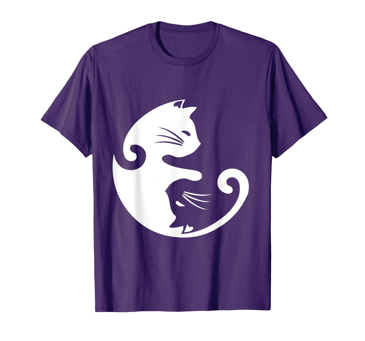 Cat Ying Yang Shirt Spirituality Meditation Yoga Gift Tee Men Women Girls Kids T-Shirt