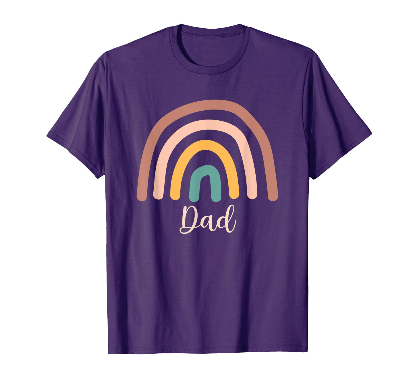 Dad Boho Rainbow Family Matching Birthday Party Father's Day T-Shirt