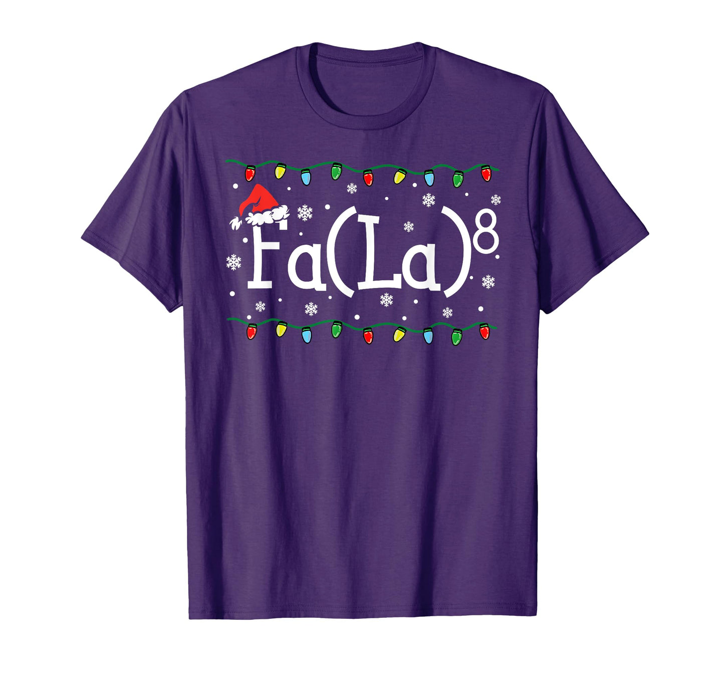 FA (LA)8 Funny Christmas Santa Fa La Math Teacher Student T-Shirt for Men Women Kids