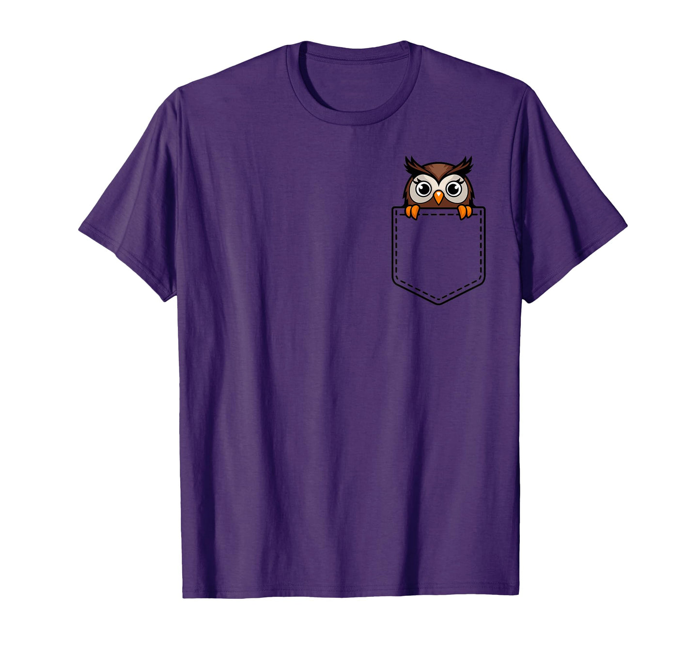 Boys Girls Toddler Cute Zoo Animal Adorable Owl Pocket Kids T-Shirt