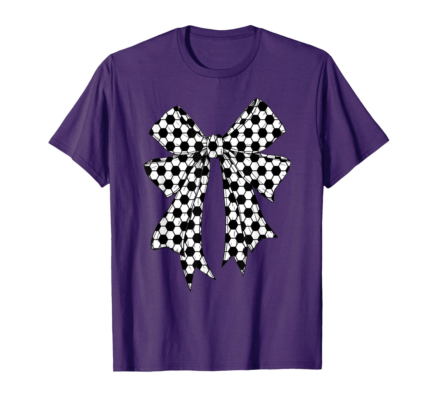 Cute Soccer Ball Coquette Bow For Women Girl Soccer Mom Mama T-Shirt