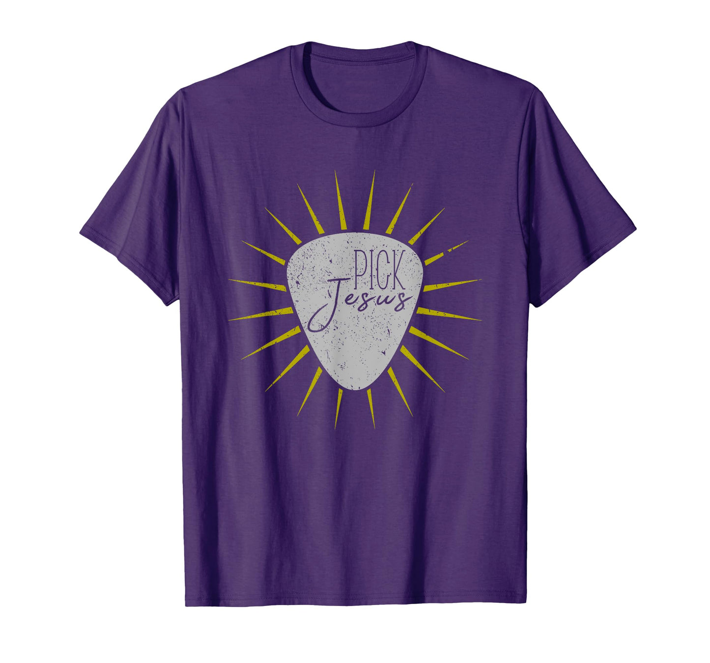 Pick Jesus T-Shirt Christian Guitar Player Guitarist Gift T-Shirt