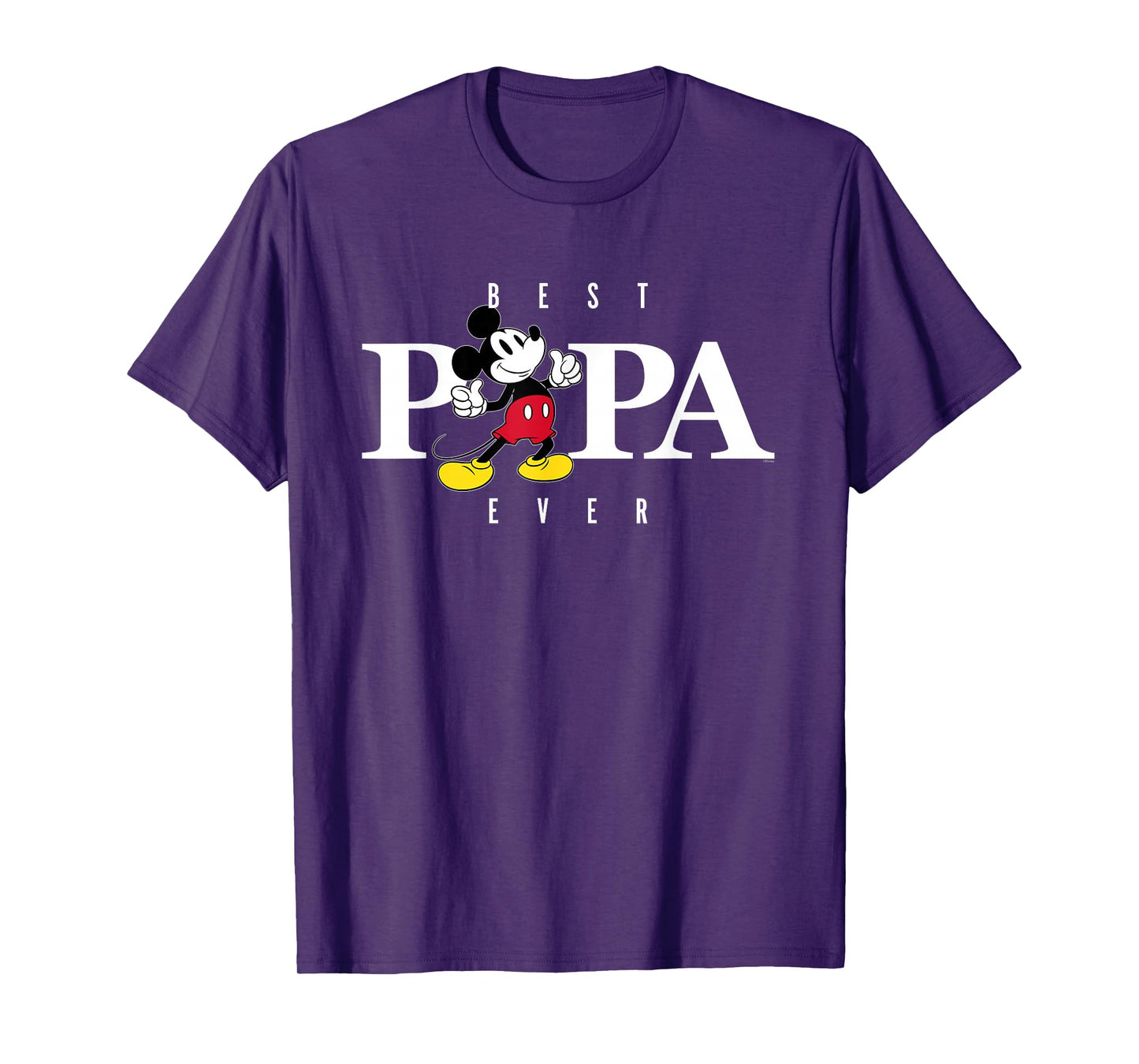 Disney Mickey Mouse Thumbs Up Best Papa Ever Father's Day T-Shirt