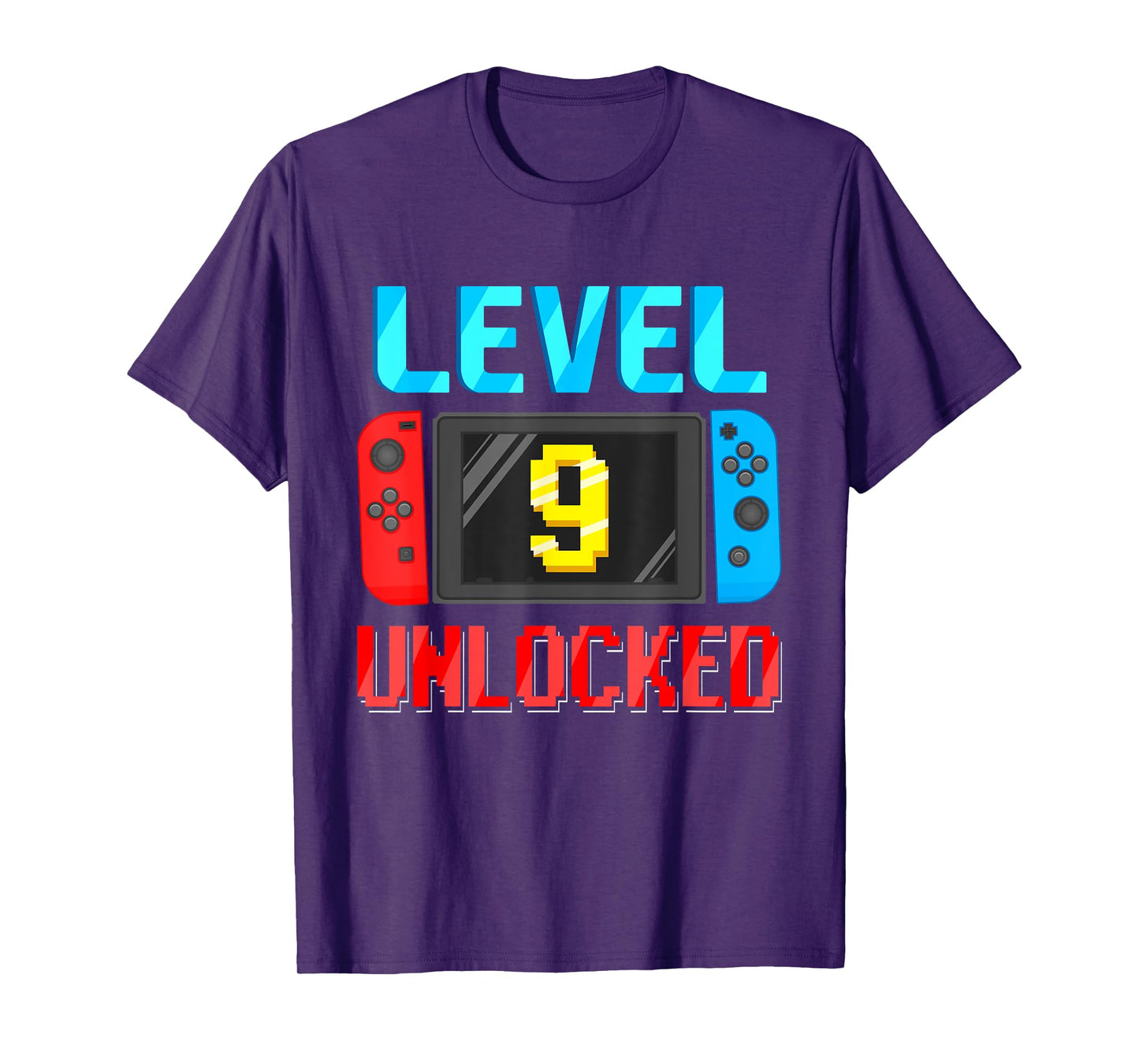 Level 9 Unlocked Birthday Video Gamer 9th Birthday Party T-Shirt