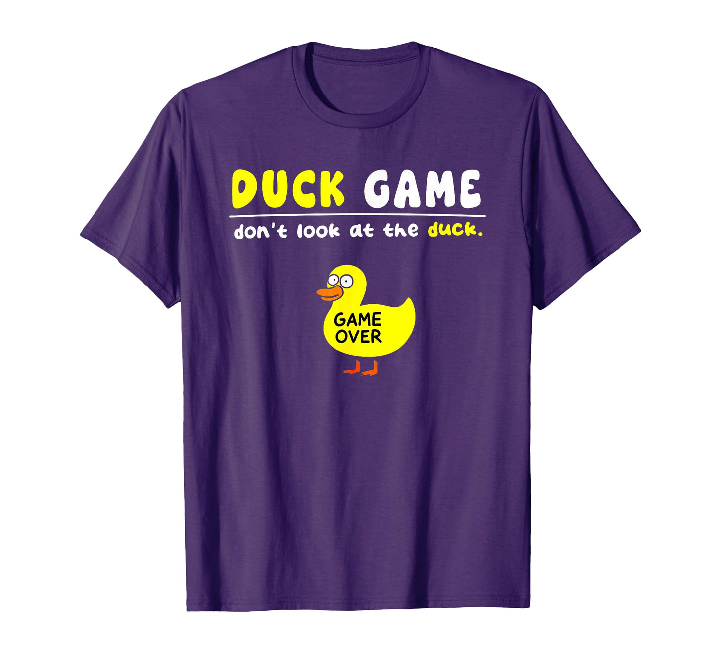 Funny Duck Game Dont Look Game Over Boys Girls Kids T-Shirt