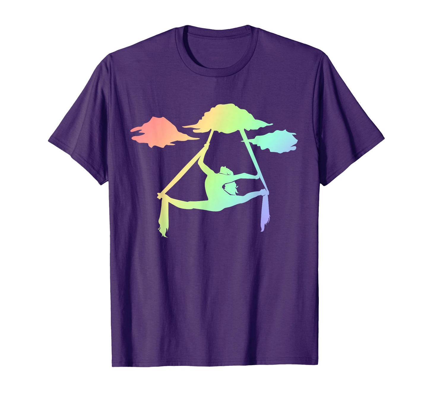 Aerial Silks Rainbow Tshirt Girls, Trapeze Artist Outfits T-Shirt