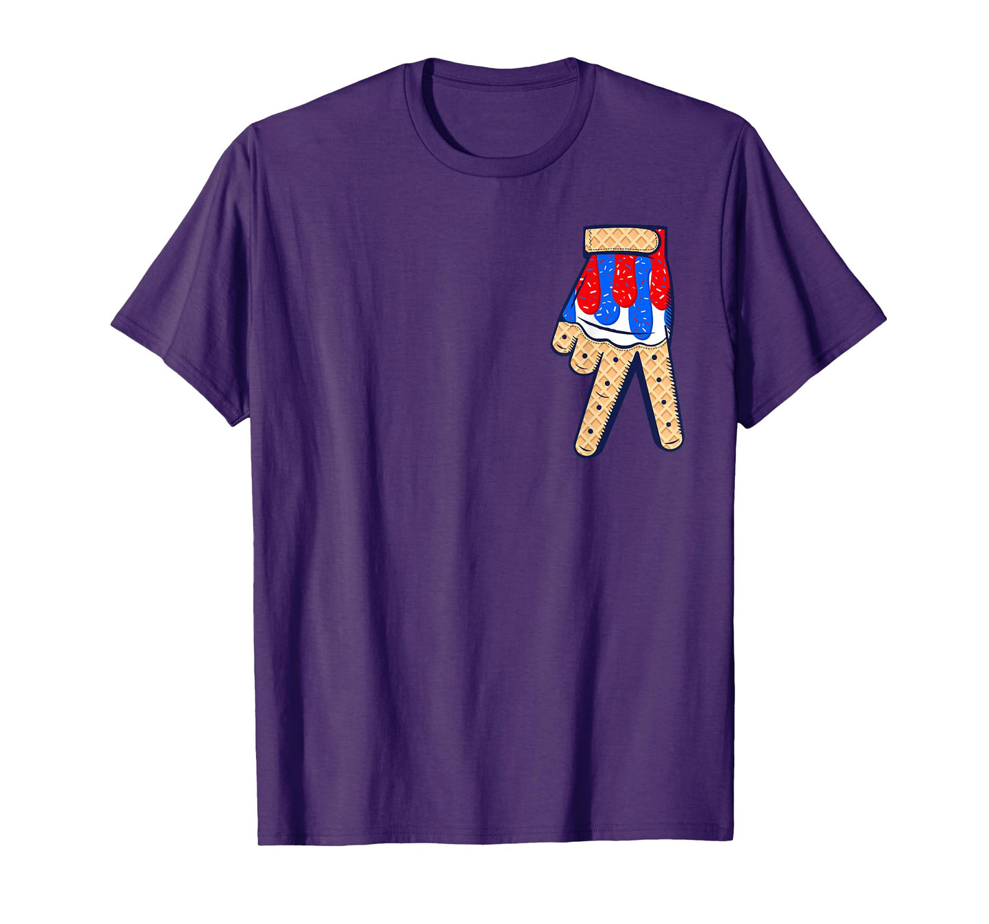 Baseball Ice Cream Drip Boys Home Plate Glove Respect Drip T-Shirt