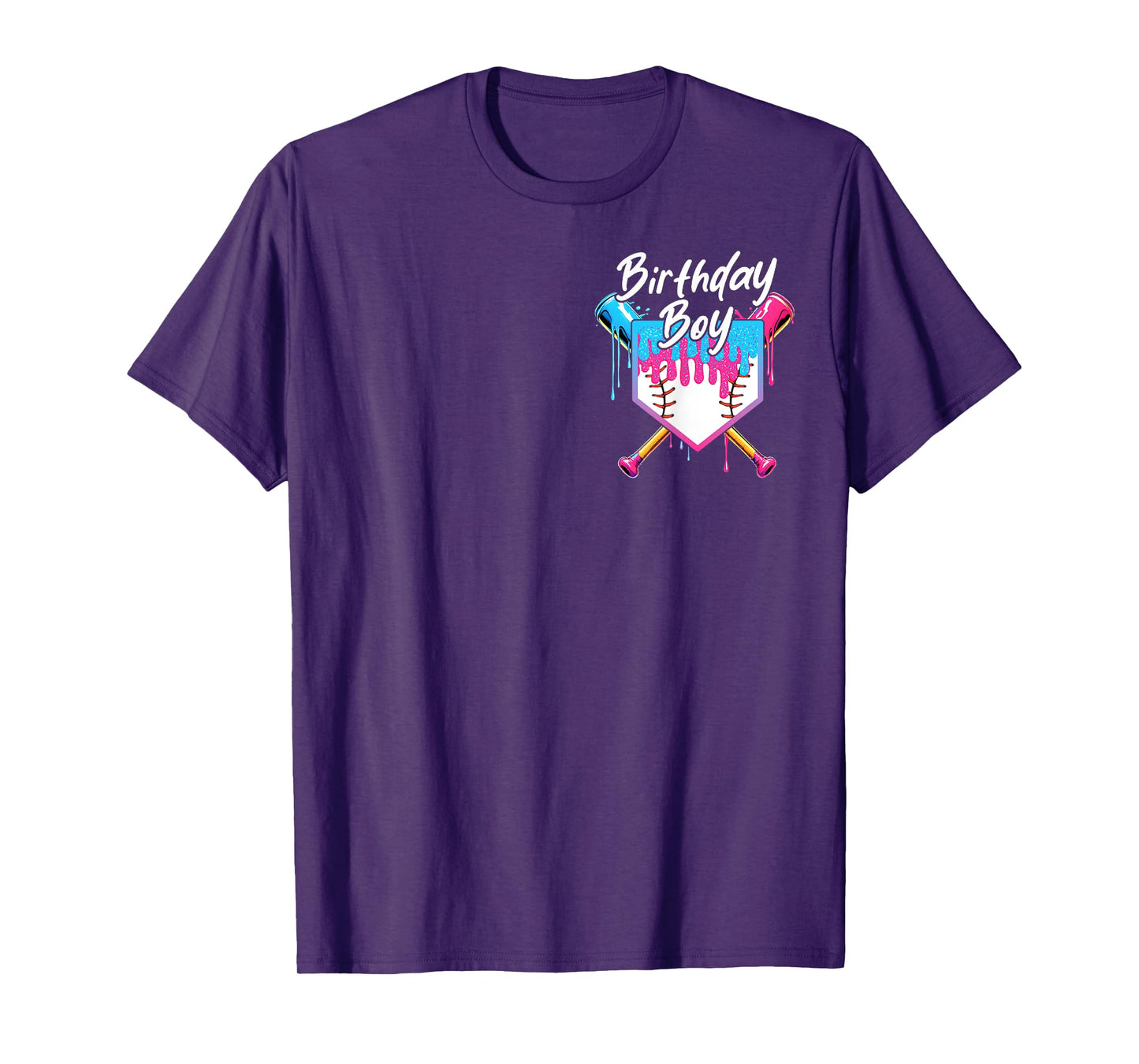 Baseball 9 Year Old Ice Cream Drip Boys 9th Birthday Sweet T-Shirt