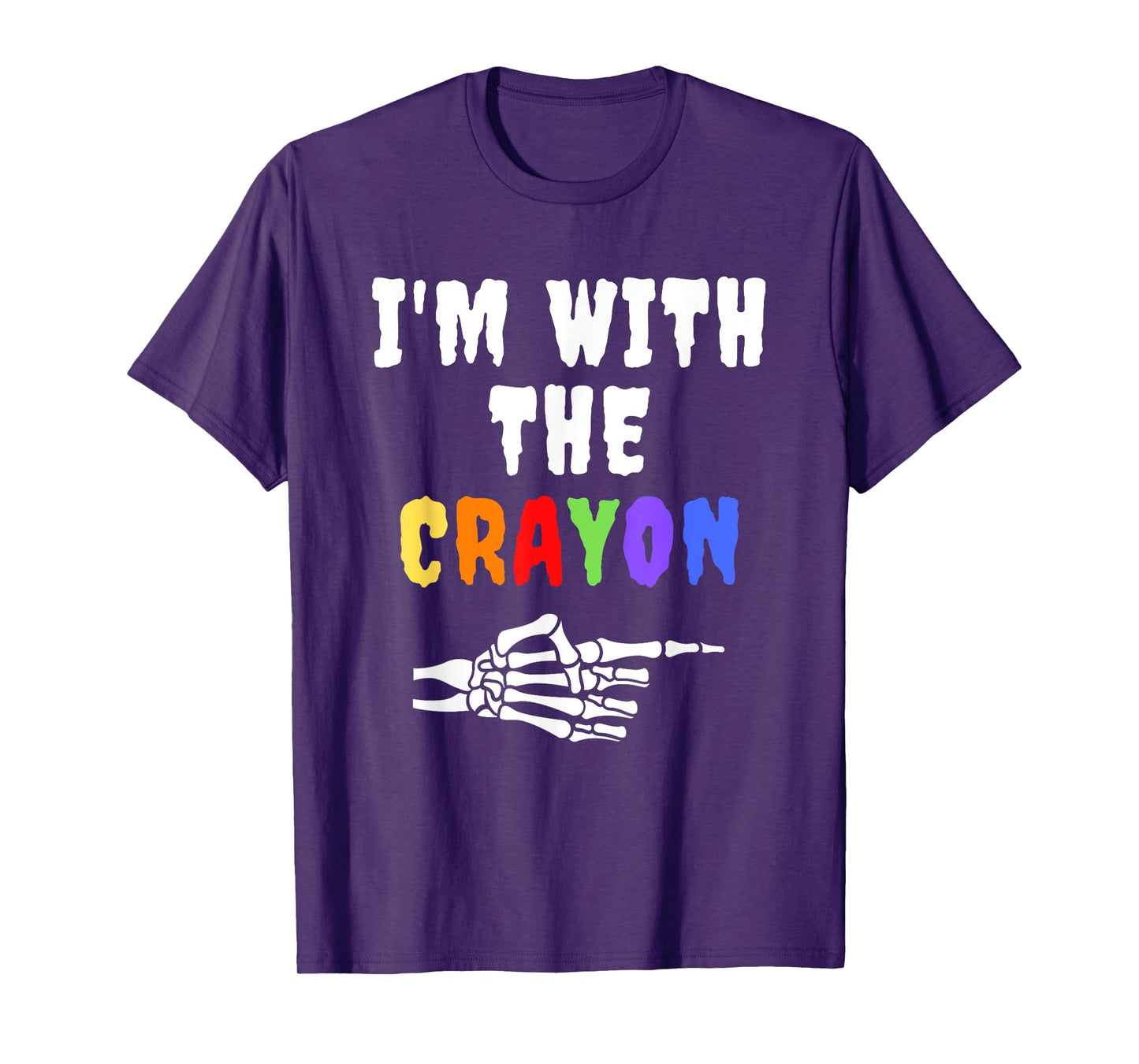 Halloween Shirt Funny Vintage Retro I'm With the Crayon T-Shirt