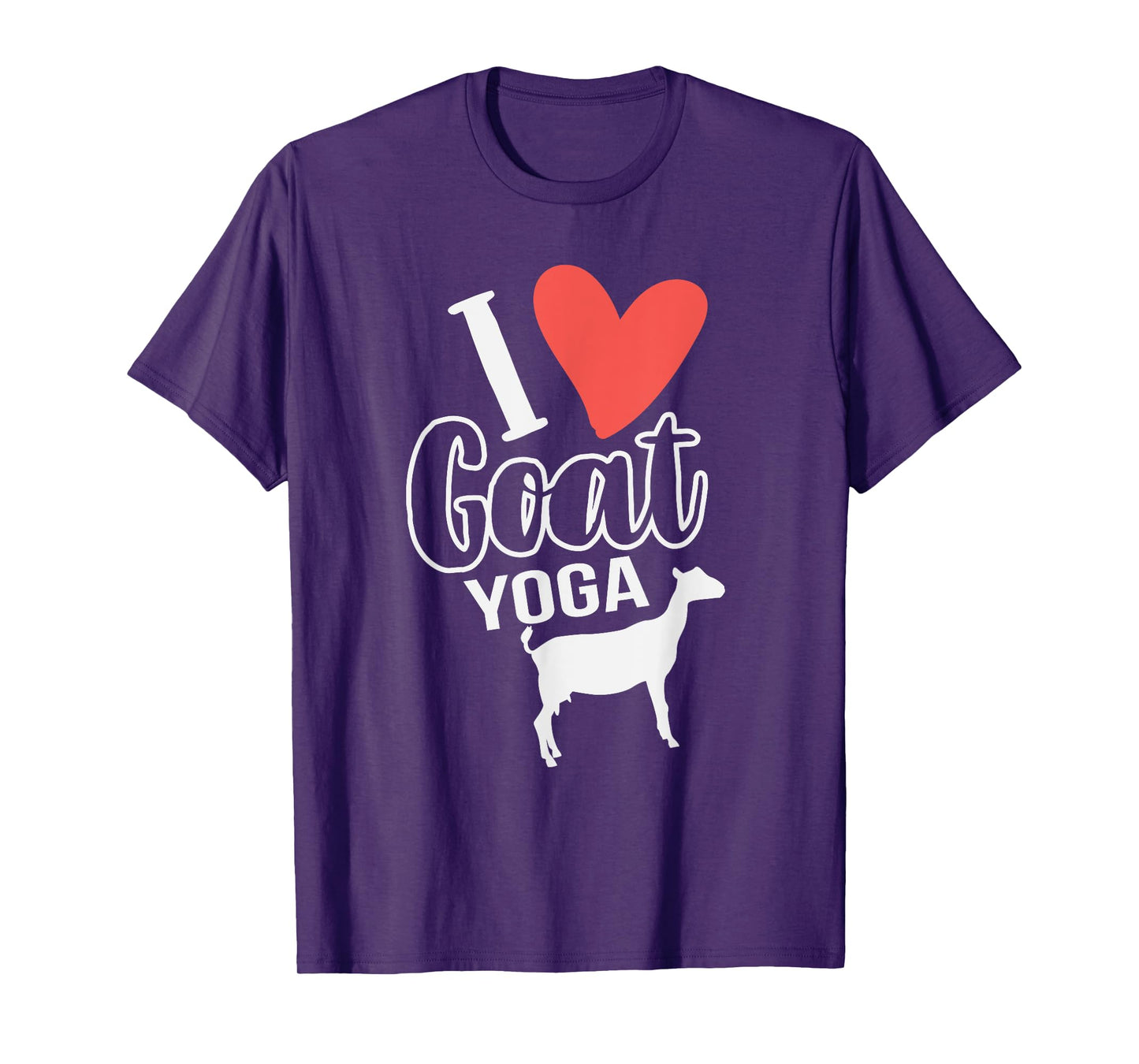 I Love Goat Yoga Funny Goat Yoga T-Shirt for Women T-Shirt