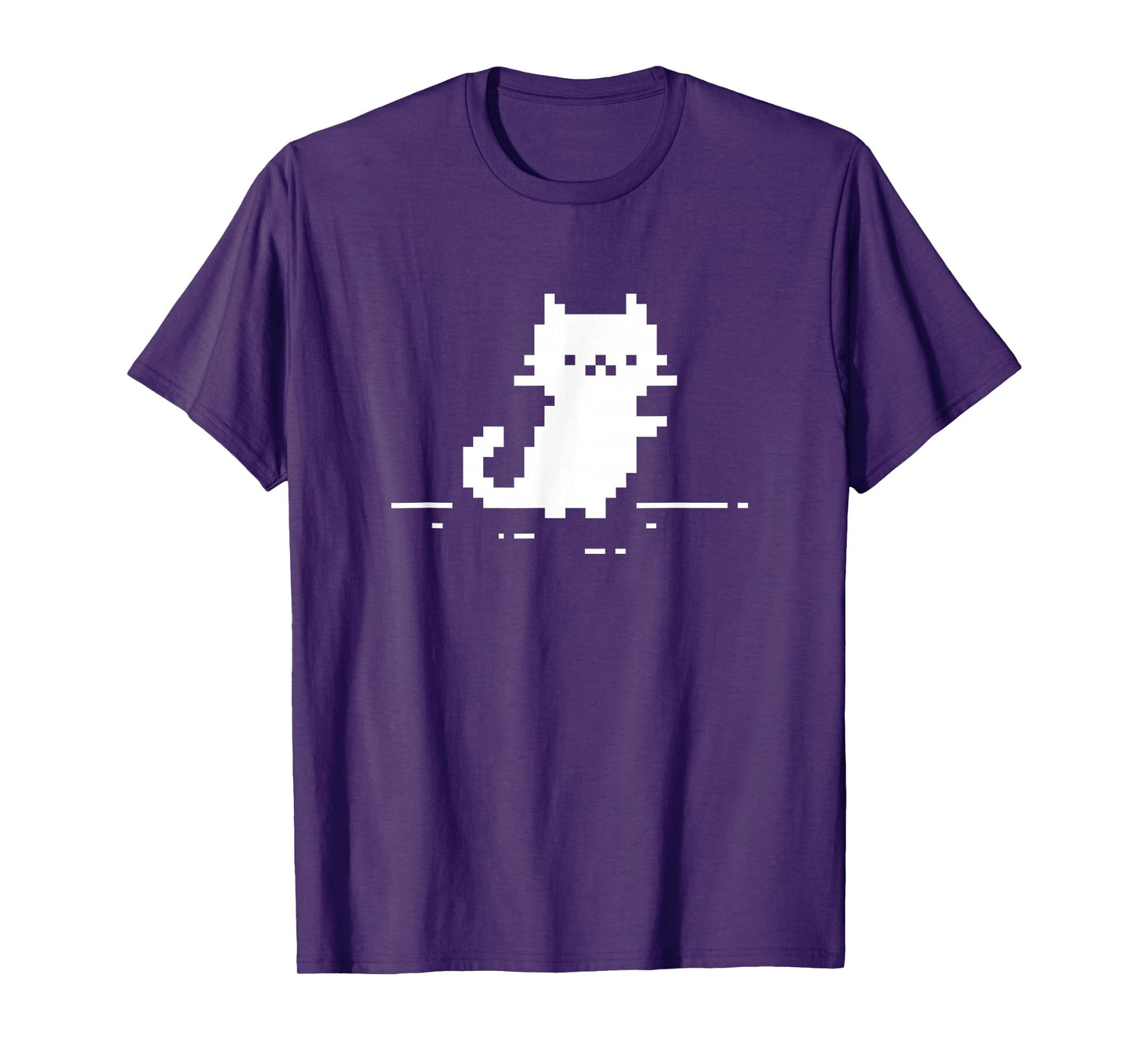 Cute Cat Minimal Pixel Art Nostalgic Retro 8-bit Gamer T-Shirt
