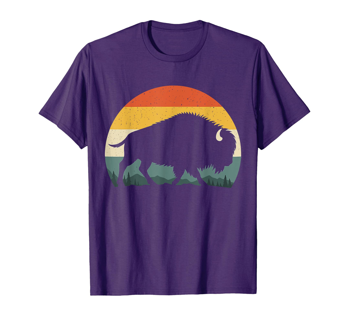 Bison American Buffalo Sunset T-Shirt