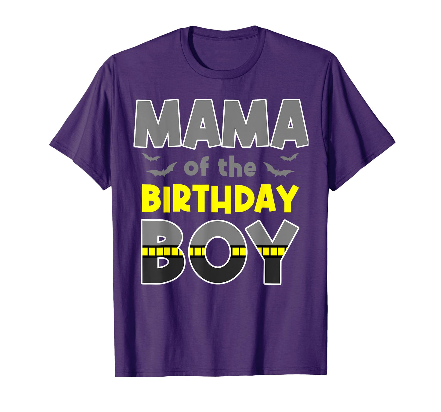 Mama Of The Birthday Boy Bat Family Party Theme Boys Gift T-Shirt