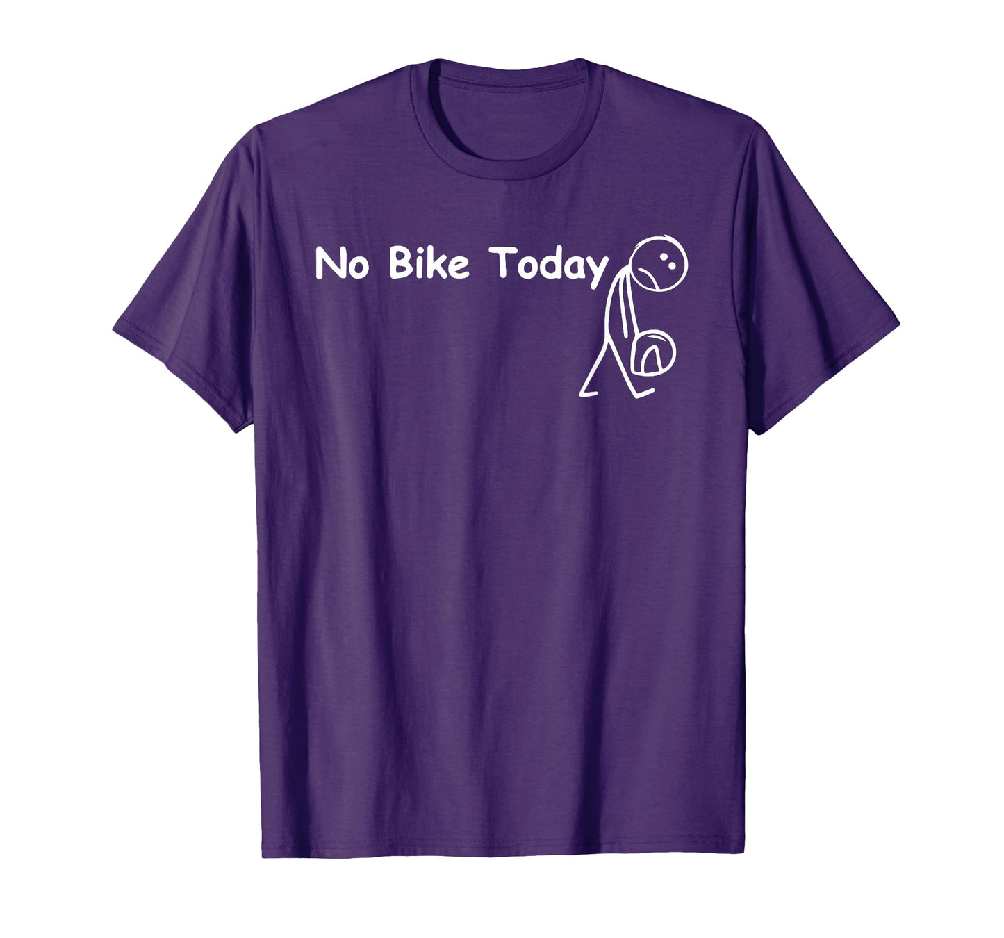 Funny No Bike Today for Boys, Men Biking Bicycling Sports T-Shirt