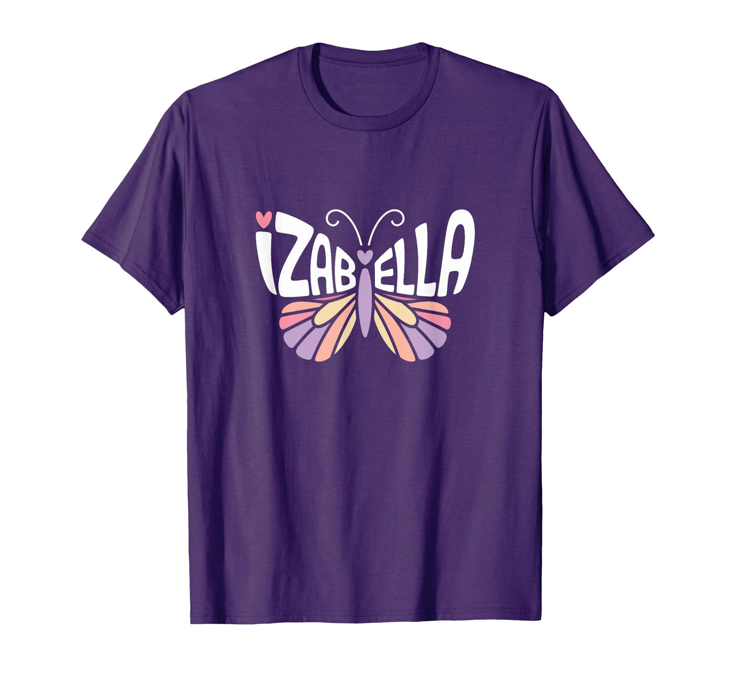 Izabella Butterfly - Personalized Cute Name Word Art T-Shirt